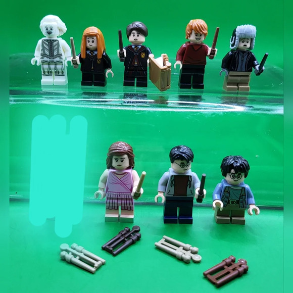 Lego Other - Lego Harry Potter Minifigures Lot Weapons Ron Hedwig Dumbledore Voldemort Fenrir